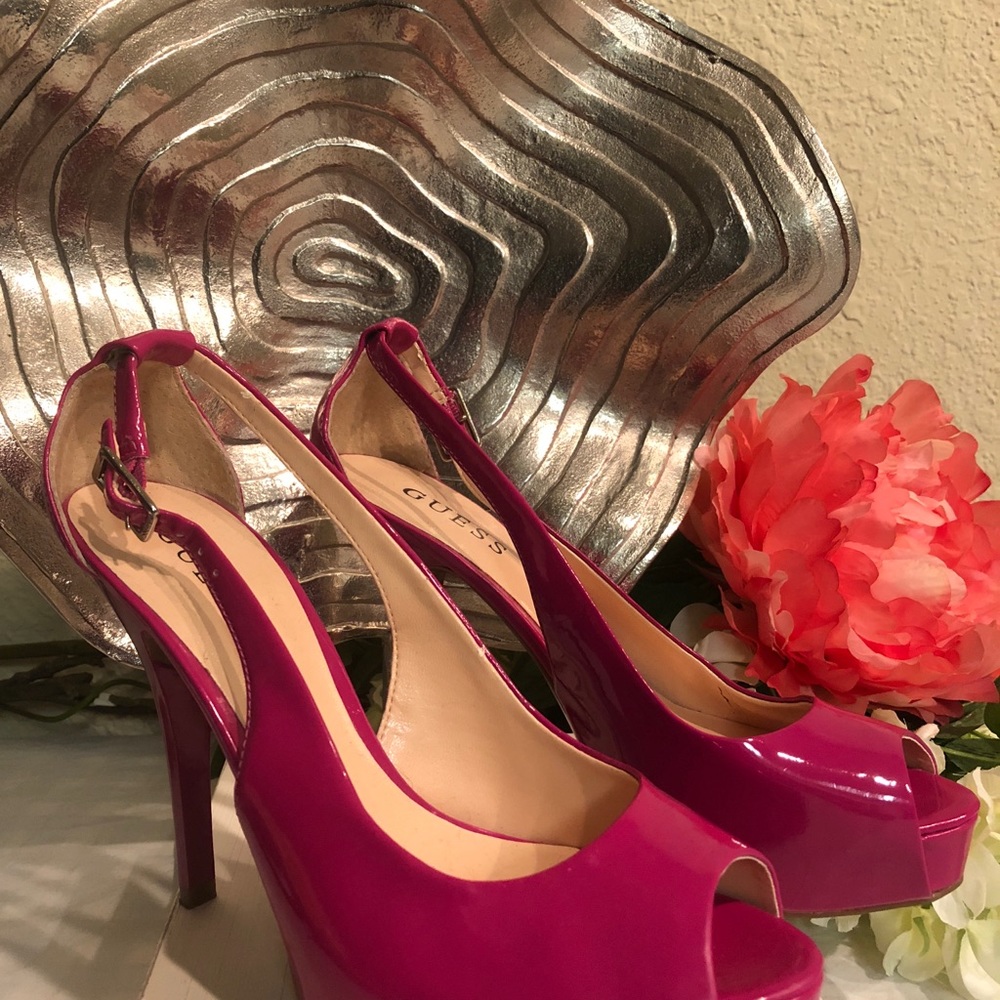 Guess Pink Heels, Sz 8